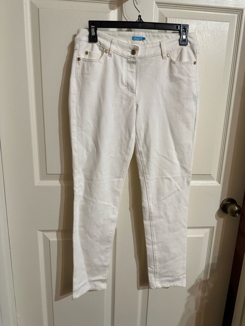 J. McLaughlin White Slim Ankle Pants 4 spring summer